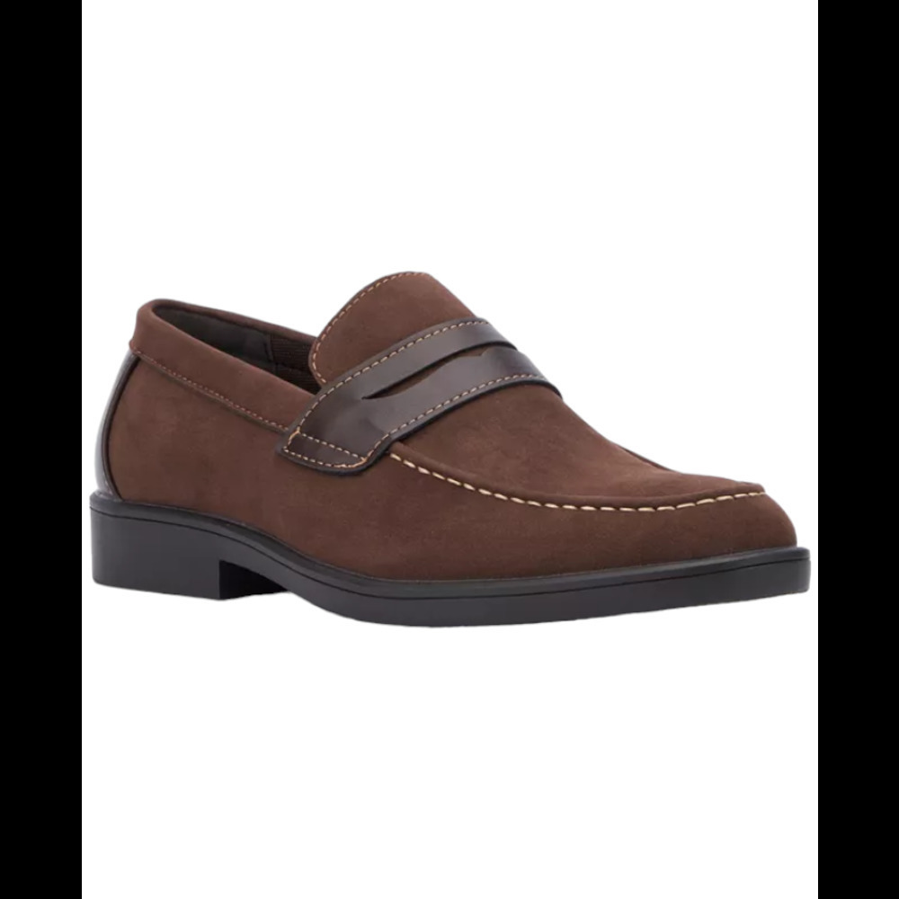 New York & Company Brown Suede Penny Loafers
